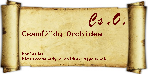 Csanády Orchidea névjegykártya